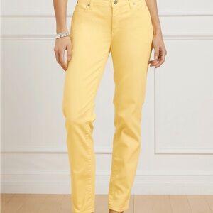 Talbots Mid Rise Pastel Yellow Jeans